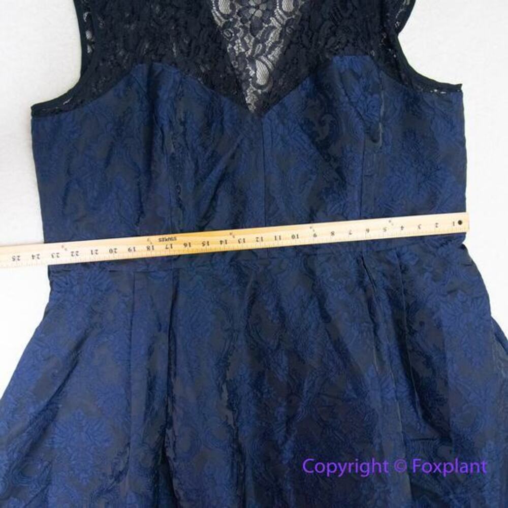 New! City Chic Ornate Dress in black lace and navy jacquard, plus size 24 - Picture 9 of 16
